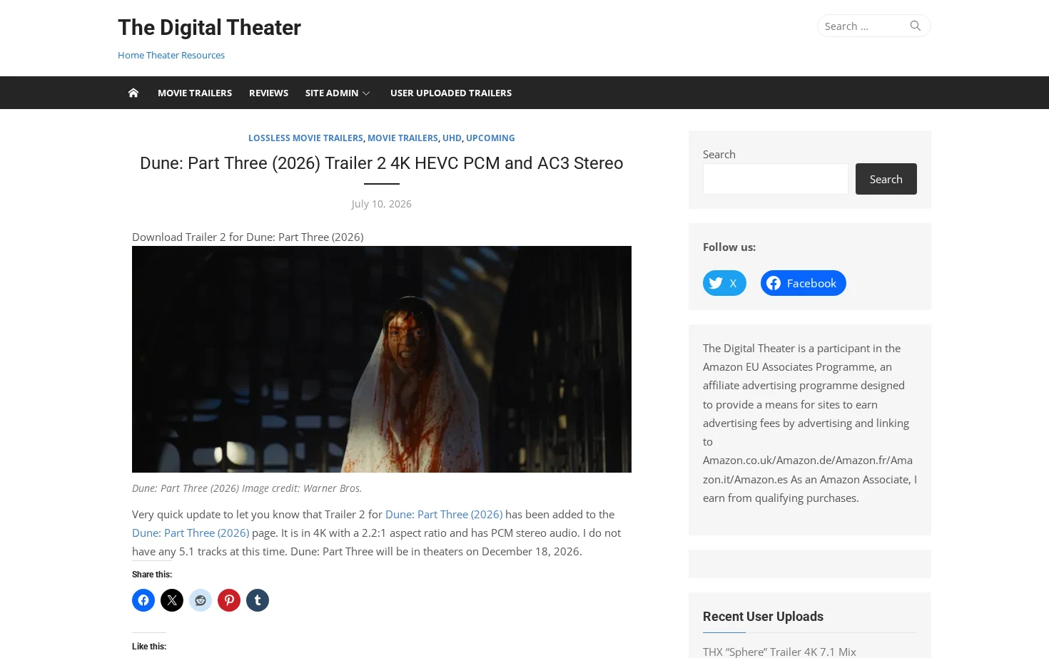 The Digital Theater 页面快照
